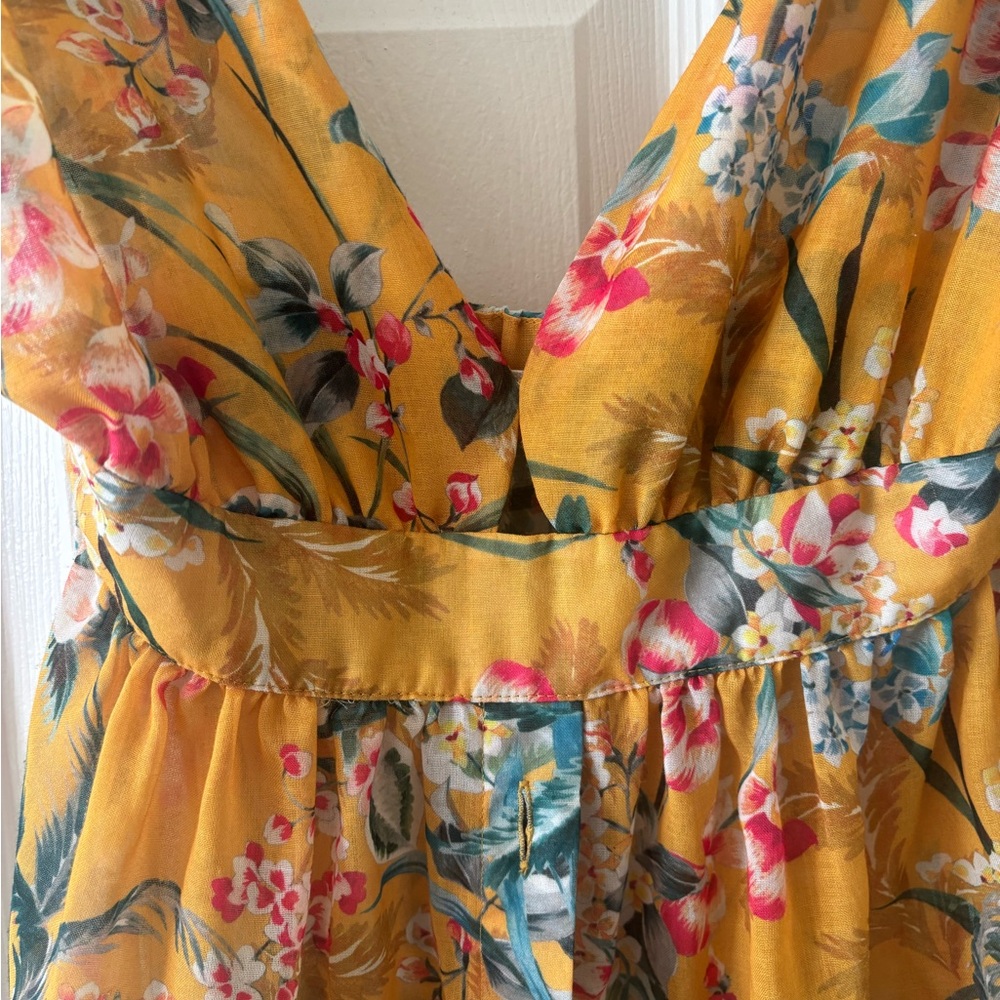 Bananamoon Yellow Floral Midi Dress